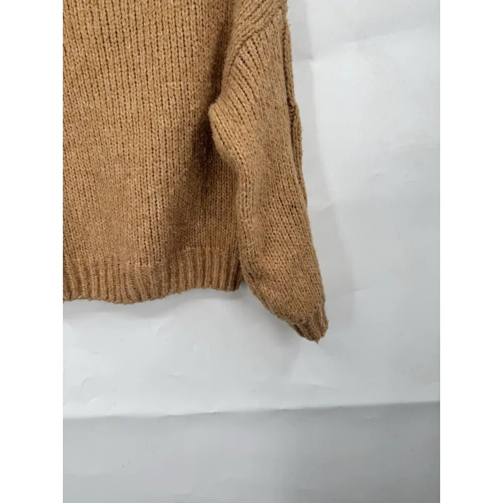 Petal + Pup Pullover‎ Mock Neck Sweater Women S/M Golden Tan Granolagirl Boho